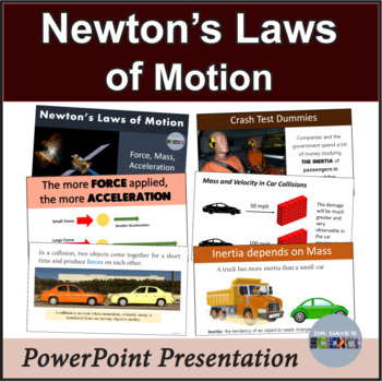 Preview of Newton's Laws of Motion PowerPoint Middle School Physics Newton's First Law