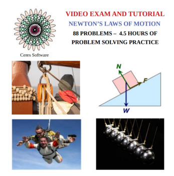 Preview of Newton's Laws of Motion - HS Physics - Problem Solving Video Exam and Tutorial