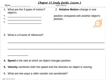 Preview of Newton's Laws of Motion-Study Guide