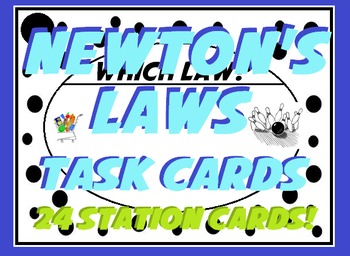 Preview of Newton's Laws of Motion Task Card Sort Real World Examples DIGITAL Distance