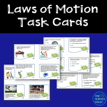 Preview of Newtons Laws of Motion Task Cards