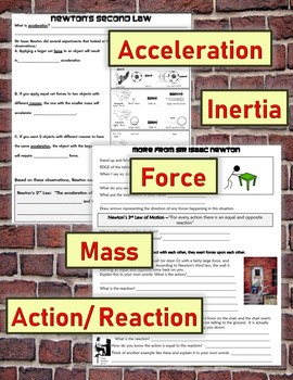 Newtons Laws of Motion interactive NOTES with demonstrations and activities
