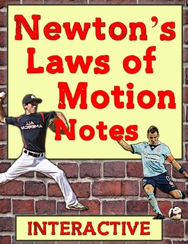 Preview of Newtons Laws of Motion interactive NOTES with demonstrations and activities