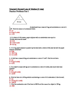 32 Newtons Second Law Worksheet Answers - Worksheet Resource Plans