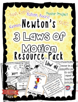 Preview of Newton's Three Laws Games Resource Pack