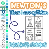 Newton's Three Laws of Motion Foldable