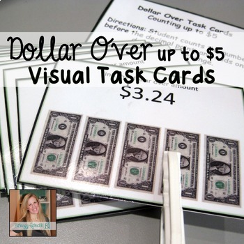 Preview of Next Dollar Up - Money Math Task Cards for Special Education