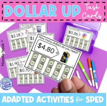 Math Task Cards for Dollar UP Strategy