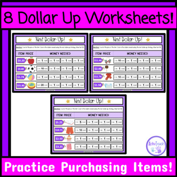 Next Dollar Up Worksheets/ Packet Special Education Next Dollar Up