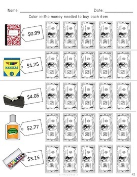 money math 4 grade worksheets for Special Up Dollar Dollar Color Money Next and Education In