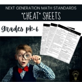 Next Generation Math Standards Cheat Sheets Grades Prek-6