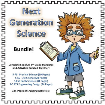 Preview of Next Generation Science Bundle: All 5th Grade Science Standards with Activities