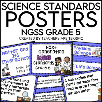 Preview of Standards Posters 5th Grade: for Use with Next Generation Science Standards