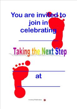 Preview of Next steps graduation invitation