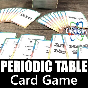 printable periodic table card games elements 1 20 by the chemistry nerd