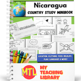 Nicaragua Country Study Minibook for Early Learners | K-2nd