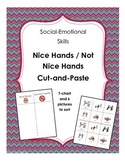 Nice Hands / Not Nice Hands Cut & Paste Sort | T-Chart wit