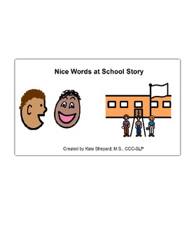 Preview of Nice Words at School Story - A Social Story about Curse Words