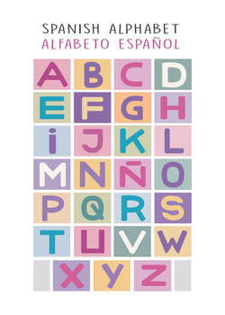 Preview of Nice and fun Spanish Alphabet poster for preschoolers and toddlers