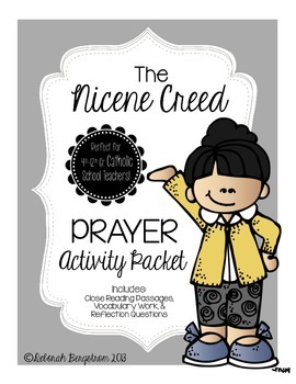 Preview of Nicene Creed Prayer Activity Packet