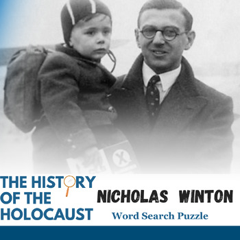 Preview of Nicholas Winton Word Search Puzzle - World War 2 - Heroes of the Holocaust
