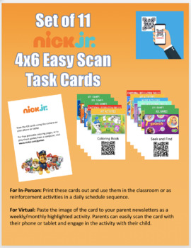 Preview of Nick Jr 4x6 Easy Scans (Zip file with 11 png images -print at photo center)