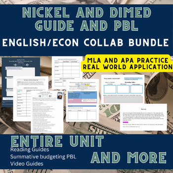 Preview of Nickel and Dimed Economics/English Collaboration Unit