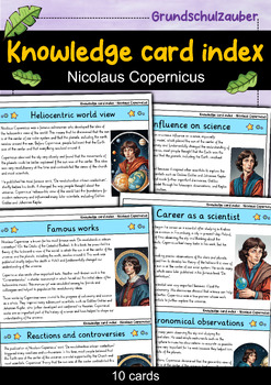 Preview of Nicolaus Copernicus - Knowledge card index - Famous personalities (English)