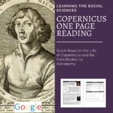 Nicolaus Copernicus One Page Reading with Questions - Dist