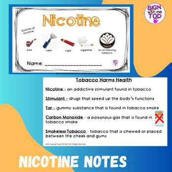 Preview of Nicotine Notes