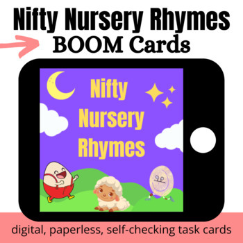 Preview of Nifty Nursery Rhymes: Auditory Comprehension BOOM Cards Bundle