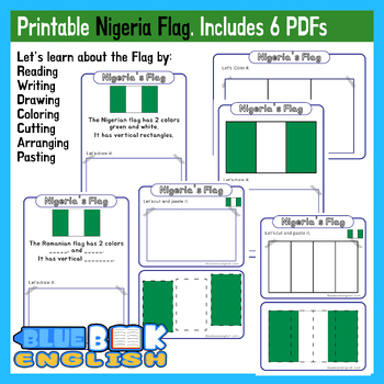 Preview of Nigeria Flag Activity | Nigerian Flag Craft Differentiated (6 Pages)