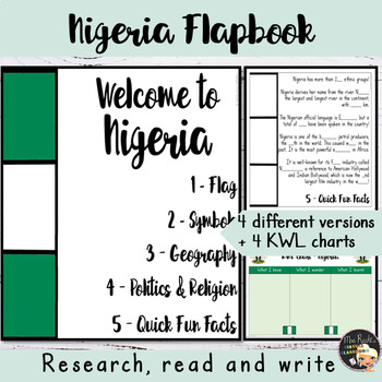 Preview of Nigeria Informational Text Flapbook