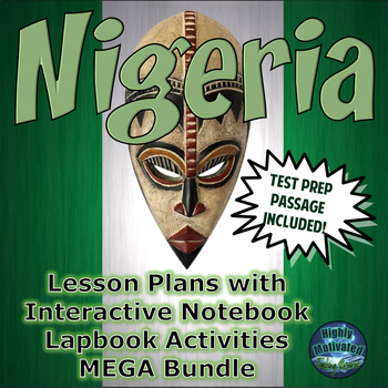 Preview of Nigeria Lesson Plans with Interactive Notebook Activities & Test Prep Bundle