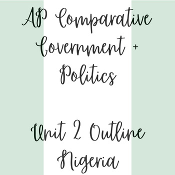 Preview of Nigeria Unit 2 Outline (AP Comp. Govt.)