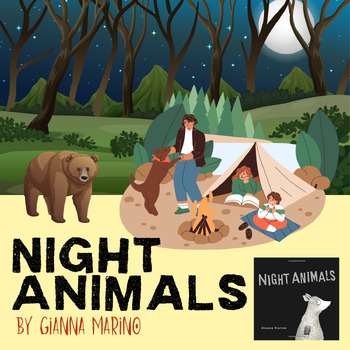 Preview of Night Animals by Gianna Marino - Activities, Script, Theater, Nocturnal Animals