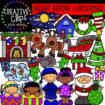 Preview of Night Before Christmas: Christmas Clipart {Creative Clips Clipart}