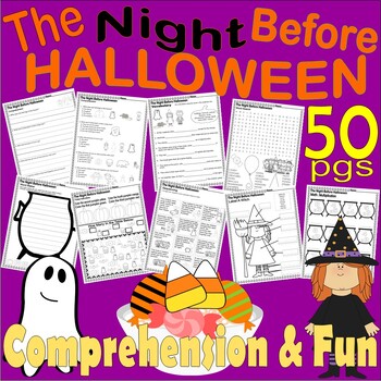 Preview of The Night Before Halloween Read Aloud Book Companion Reading Comprehension