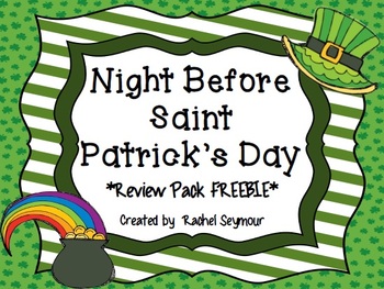 Night Before Saint Patrick's Day March Activity Pack by ABSeymour