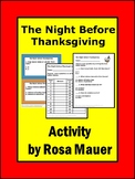 The Night Before Thanksgiving Multiple Choice Task Cards &