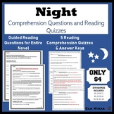 Night by Elie Wiesel: Guided Reading Questions and Compreh