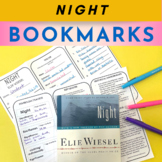 Night Interactive Bookmark: Characters, Vocab, Quotes, History