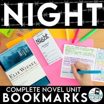 Preview of Night Interactive Bookmarks: Questions, Analysis, Vocabulary