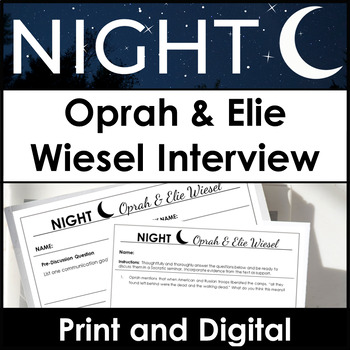 Preview of Pre-Reading for Night by Elie Wiesel, Oprah Interview Discussion as Introduction