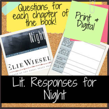 Preview of Night ✡ Literature Responses