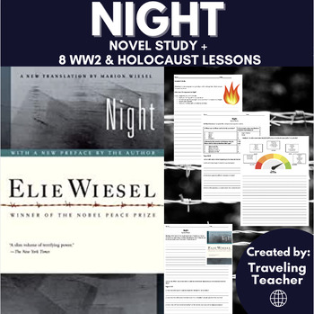 Preview of Night Novel Study Bundle + 8 World War 2 & Holocaust Lessons