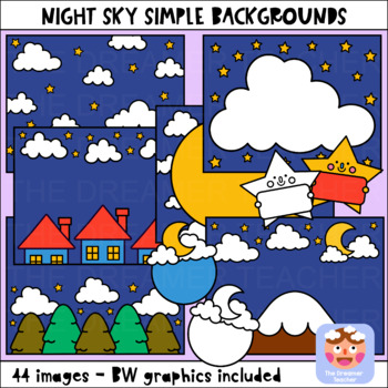 Preview of Night Sky Simple Backgrounds Clipart