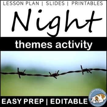 Preview of Night by Elie Wiesel Themes Textual Analysis Activity