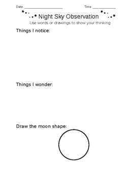 Preview of Night Time Sky / Space Observation Journal