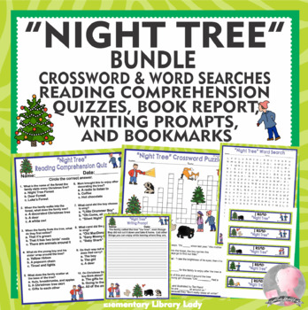 Preview of Night Tree Eve Bunting BUNDLE Book Study, Comprehension, Quizzes, Activities